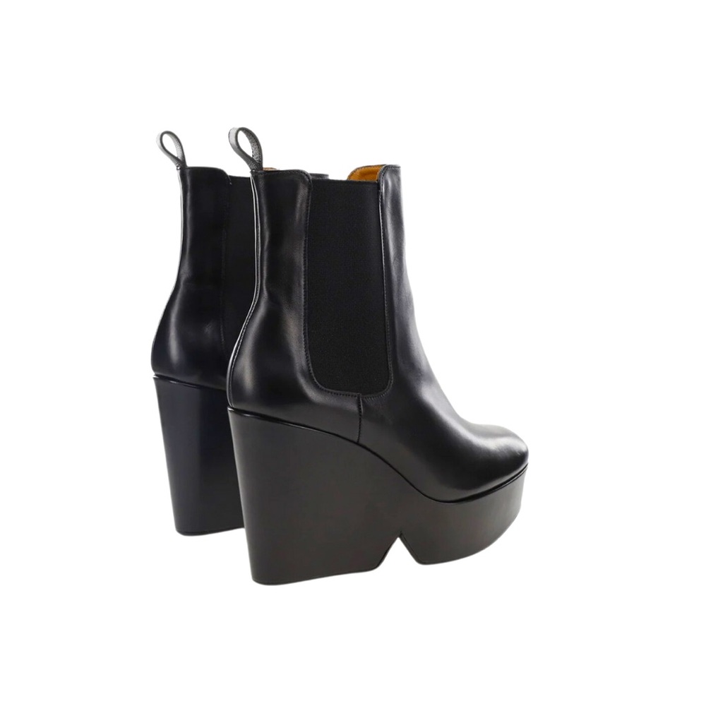 NWT’s🏷️ CLERGERIE PARIS Beatrice Womens Leather Pump Wedge Boots 🤩⭐️🤩 - Picture 5 of 7